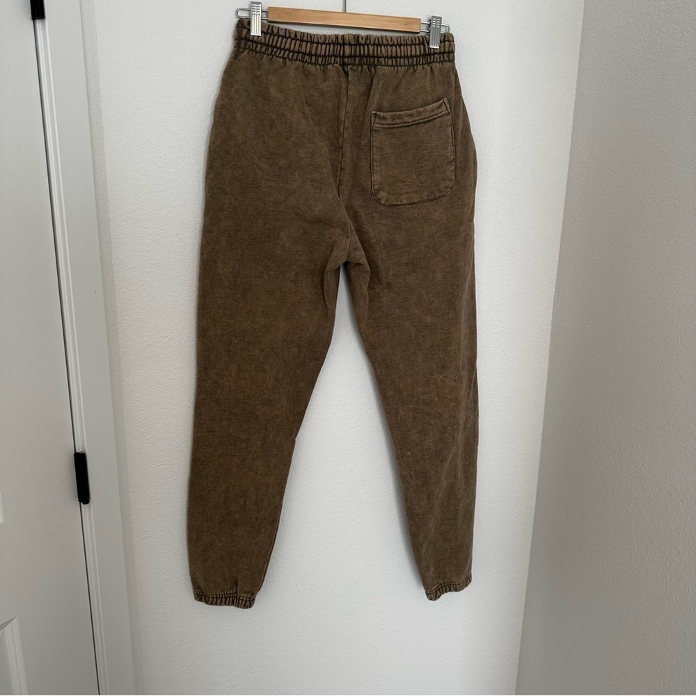 Talentless Acid Wash Brown Jogger Pants High Waisted Drawstring Size Small Women - Picture 5 of 9